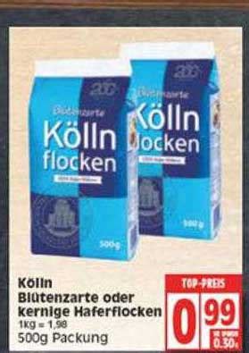 K Lln Bl Tenzarte Oder Kernige Haferflocken Angebot Bei Edeka