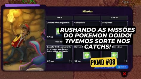 RUSHANDO O PASSE DO PKMD MUITA SORTE NOS CATCHS POKEMON DOIDO