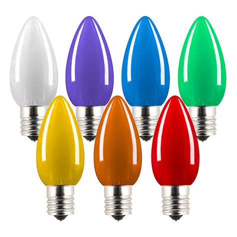 C9 Led Bulbs Ceramic Style Replacement Christmas Light Bulbs 6