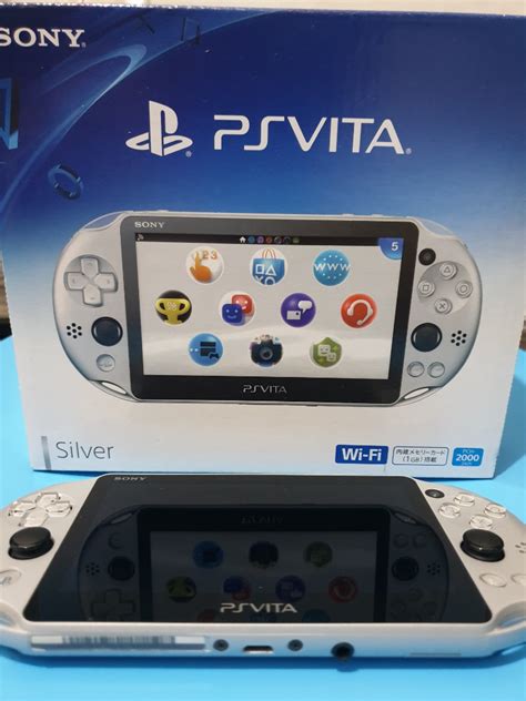 PS Vita Slim Silver Rare Color WIFI Japan Video Gaming Video Game