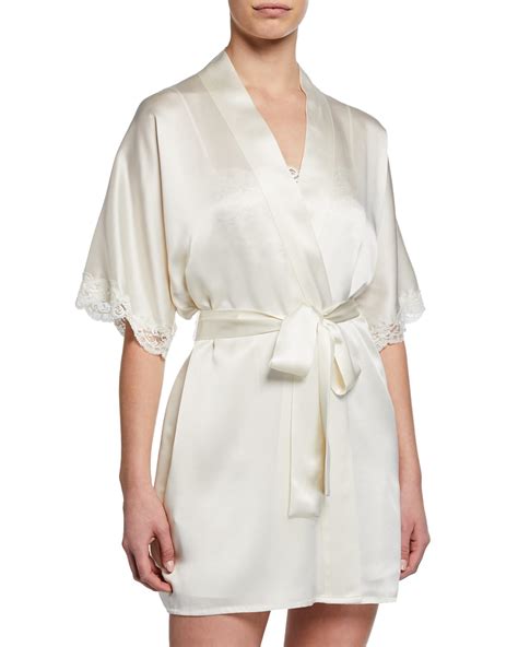 White Silk Robe Neiman Marcus