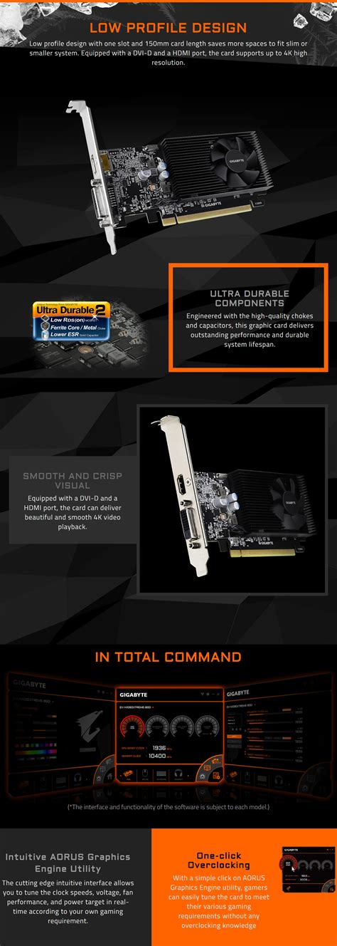 Gigabyte Geforce Gt 1030 Low Profile 2gb Graphics Card Au