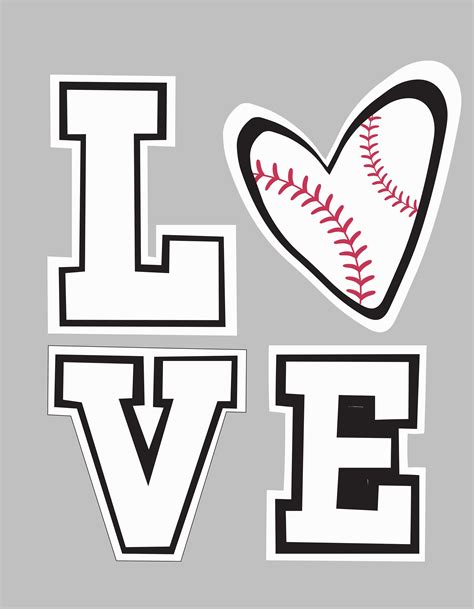 Baseball Heart Svg Baseball Shirt Svg Baseball Mom Svg Baseball Life Svg Baseball Love Svg