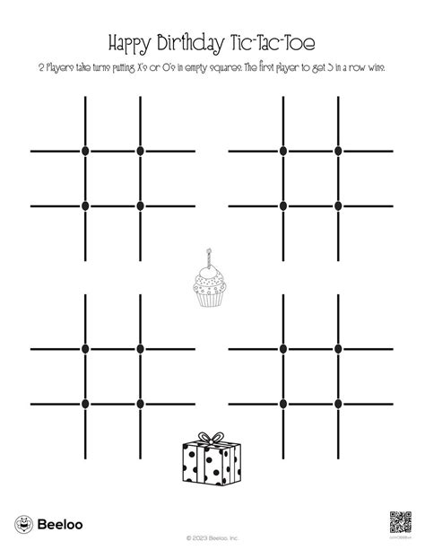 Happy Birthday Tic Tac Toe Beeloo Printable Crafts And Activities For