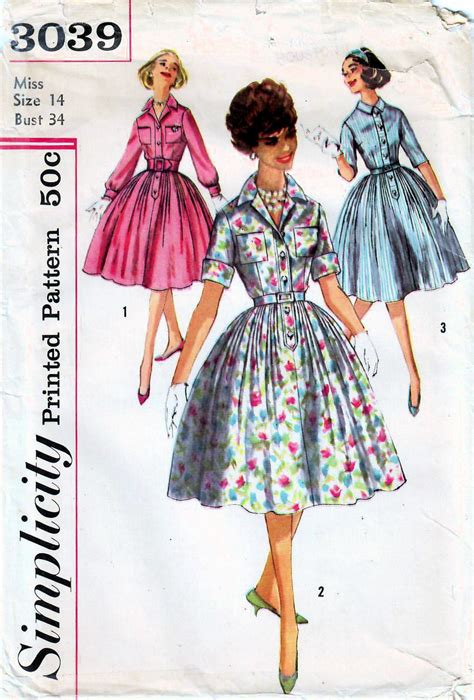 S Simplicity Uncut Vintage Sewing Pattern Misses Full Etsy