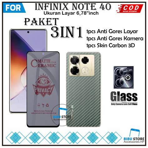 Jual Promo Paket 3in1 Infinix Note 40 30 Pro Anti Gores Kaca Full Cover