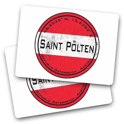 2x Vinyl Sticker Saint Pölten Austria Flag Circle 59500 eBay