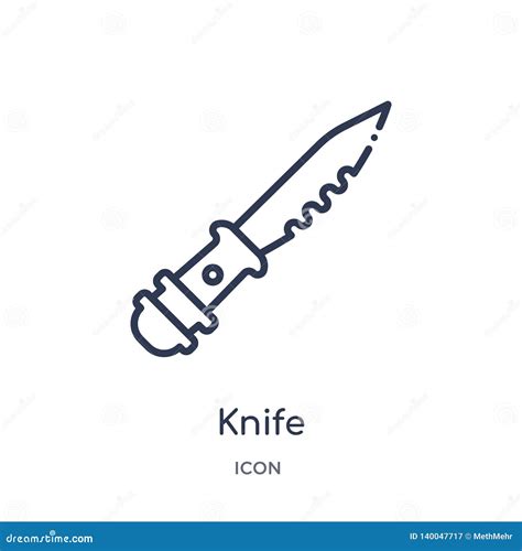 Linear Knife Throwing Man Icon From Circus Outline Collection Thin