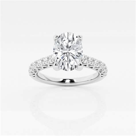 2 Ctw Oval Lab Grown Diamond Royal Crown Engagement Ring Grownbrilliance