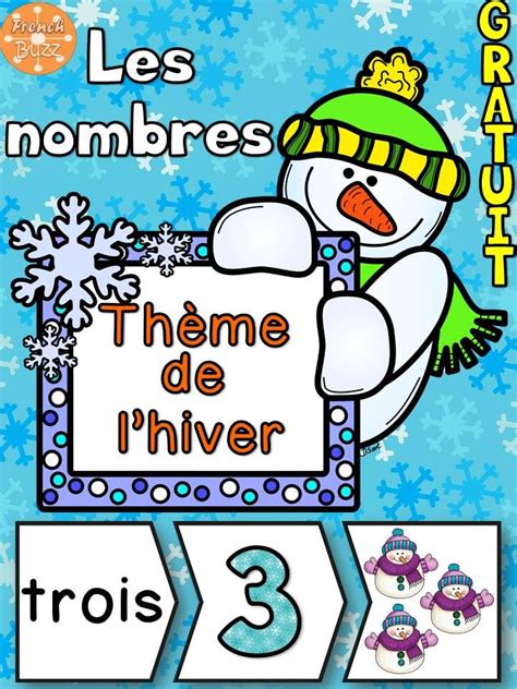 French Numbers Puzzles Winter Theme Casse têtes Nombres 1 20