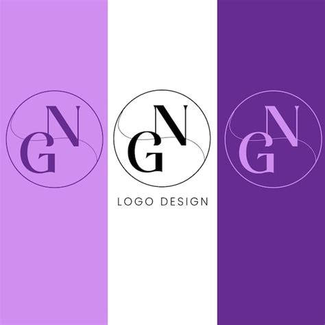 Dise O De Logotipo De Letra Inicial Gn Vector Premium