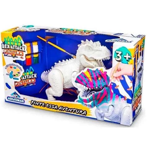 Brinquedo Crian As Dinossauro Infantil Tiranossauro Rex De Pintar Boca