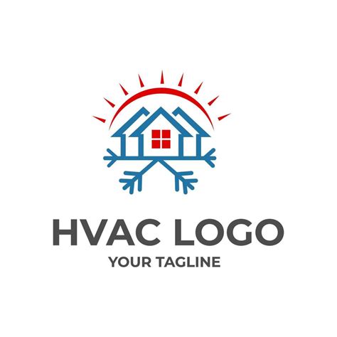 Hvac House Heating And Air Conditioning Logo Installation 13382647