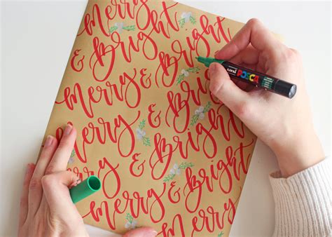 Festive Gift Wrap Lettering Modern Calligraphy Courses And Resources