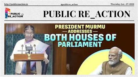 Live President Droupadi Murmu Addresses Both Houses Of Parliament