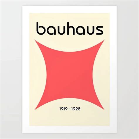 Bauhaus Vintage Posters Pink Beige Art Print Vintage Posters Beige