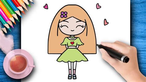 HOW TO DRAW A CUTE DOLL एक पयर स गडय क चतर कस बनए