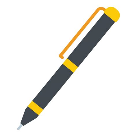 Grey Fountain Pen Icon Flat Style Vector Art At Vecteezy