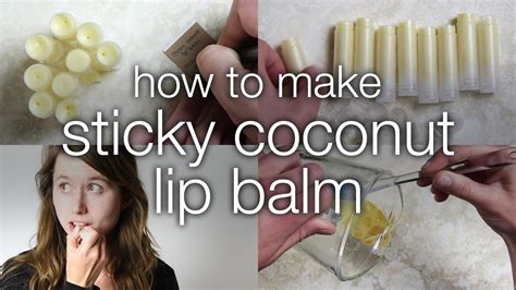 How To Make 2 Ingredient Diy Sticky Coconut Lip Balm Youtube