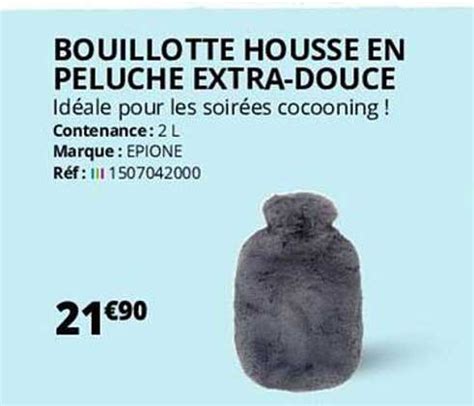 Promo Bouillotte Housse En Peluche Extra douce chez Distri Club Médical