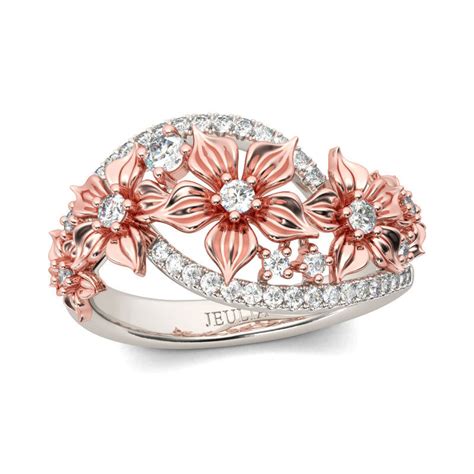 Jeulia Anillo Floral Para Mujer En Plata De Ley Jeulia Mx