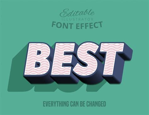 Mejor Texto Efecto De Fuente Editable Vector Premium