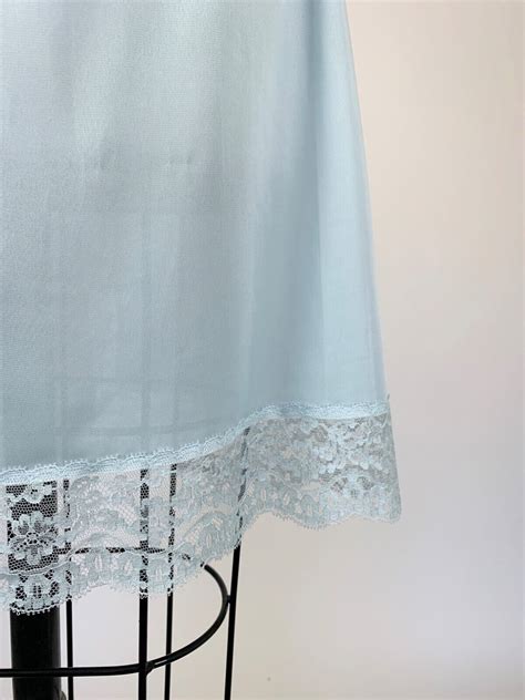 Vintage S Sheer Lingerie Lace Slip Half Skirt Mi Gem