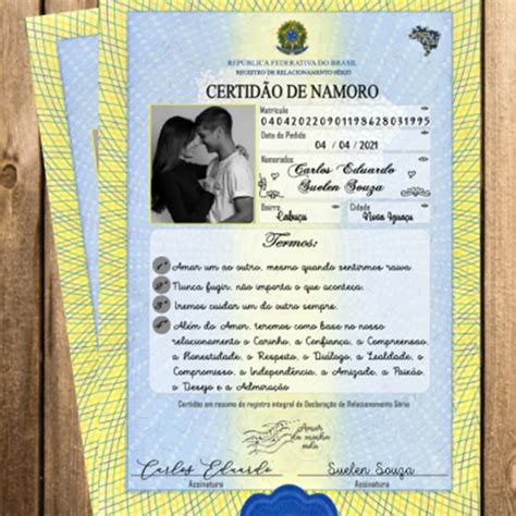 Certidão De Namoro Pdf - Arquivo Certidão de Namoro Arquivo em Pdf