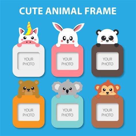 Premium Vector Cute Flat Animals Frames