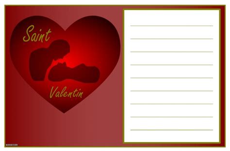 Carte Saint Valentin Gratuite à Imprimer