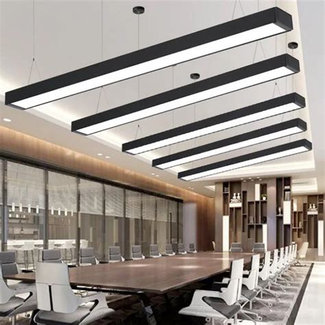 L LED chandelier office lighting lighting hanging line modern ...