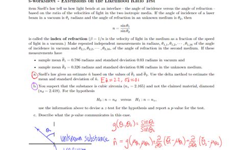 S Worksheet Extensions On The Likelihood Ratio Test Chegg