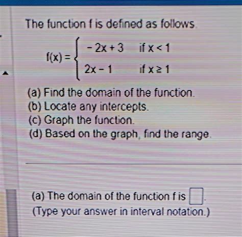 Solved The Function F Is Defined As Follows Fx −2x32x−1