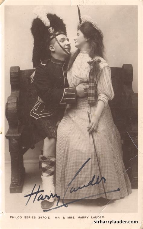 Mr And Mrs Harry Lauder Signed With Note On Verso Undated Sir Harry Lauder