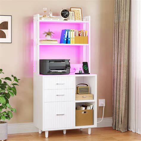 Amazon Yitahome File Cabinet With Charging Station And Lighting