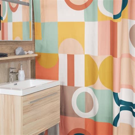 Mid Century Modern Shower Curtain Retro Shower Curtain 1950s Etsy