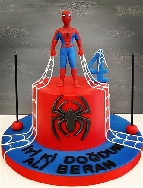 20 Spiderman Birthday Cake Ideas Spiderman On Red Cake