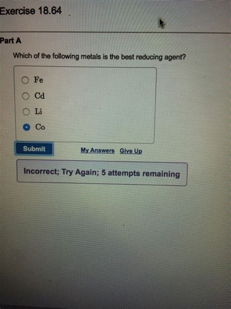 Which Of The Following Metals Is The Best Reducing Agent