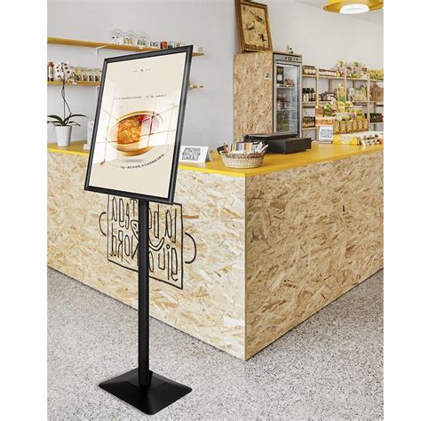 Displaysworker Adjustable Heavy Duty Pedestal Sign Holder Floor Stand