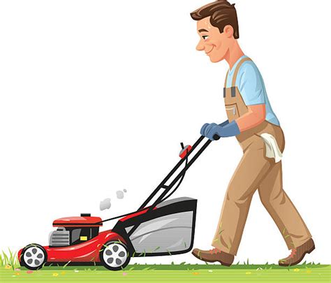 740 Cartoon Of A Mowing Lawn Stock Photos Pictures And Royalty Free