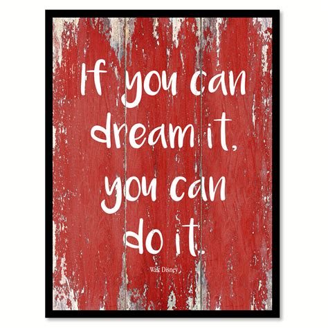 Trinx Spotcolorart Dream It You Can Do It Walt Disney Canvas Print White Wayfair