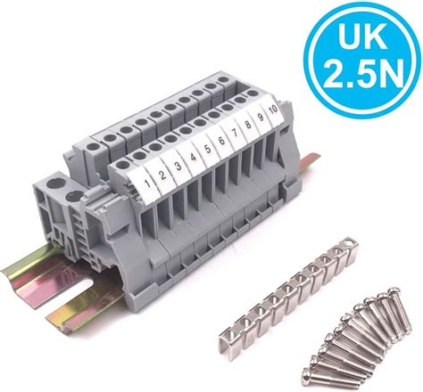 Amazon Erayco Assembly Uk N Pcs Din Rail Terminal Blocks Kit