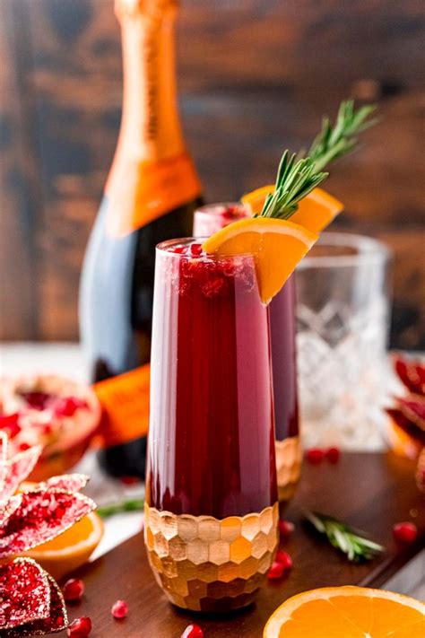 Easy Orange Pomegranate Mimosa Recipe Sugar And Soul