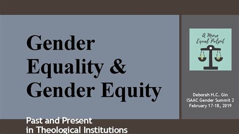 Gender Equality Gender Equity Past And Present In