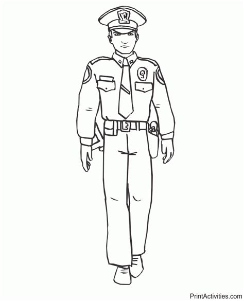 Printable Police Officer Uniform Cut Out