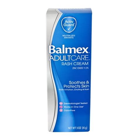 Balmex Adult Care Rash Cream With Zinc Oxide 3 Oz 2 Pack