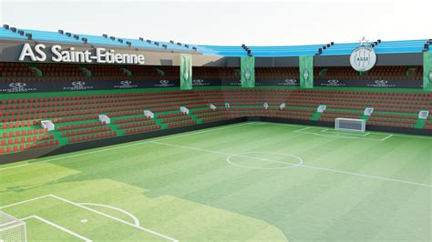 3d Model As Saint Etienne Football Stadium Vr Ar Low Poly Cgtrader