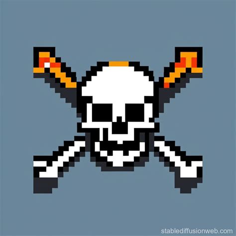 Jolly Roger Skull And Bones Symbol Stable Diffusion Online