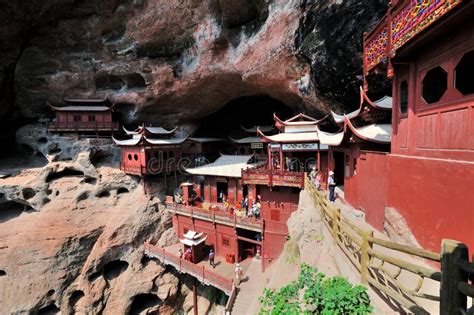 Temple Built On Cliff In Fujian South Of China Editorial Stock Image