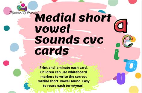 Mash Class Level Medial Short Vowel Sounds Cvc Word Cards